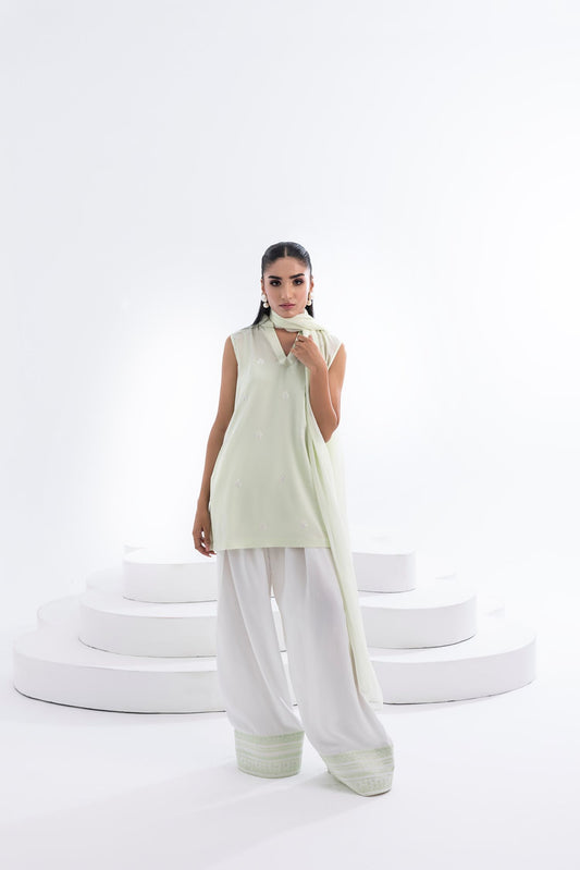 AAIRA- PREMIUM LAWN SHIRT WITH FARSHI SHALWAR