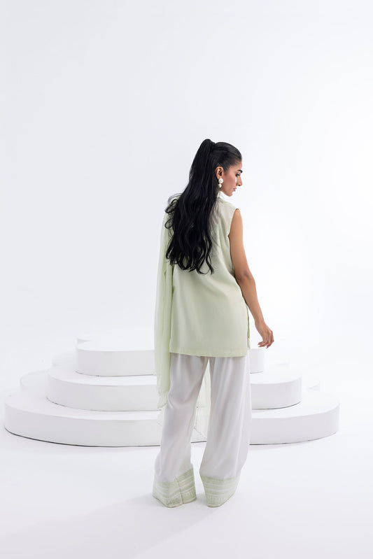 AAIRA- PREMIUM LAWN SHIRT WITH FARSHI SHALWAR